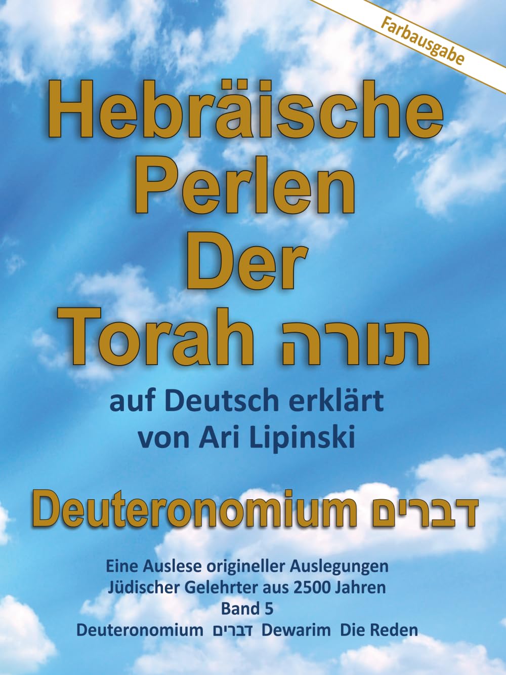 Hebräische Perlen der Torah auf Deutsch erklärt: Deuteronomium - Band 5 - Farbausgabe Social Sciences