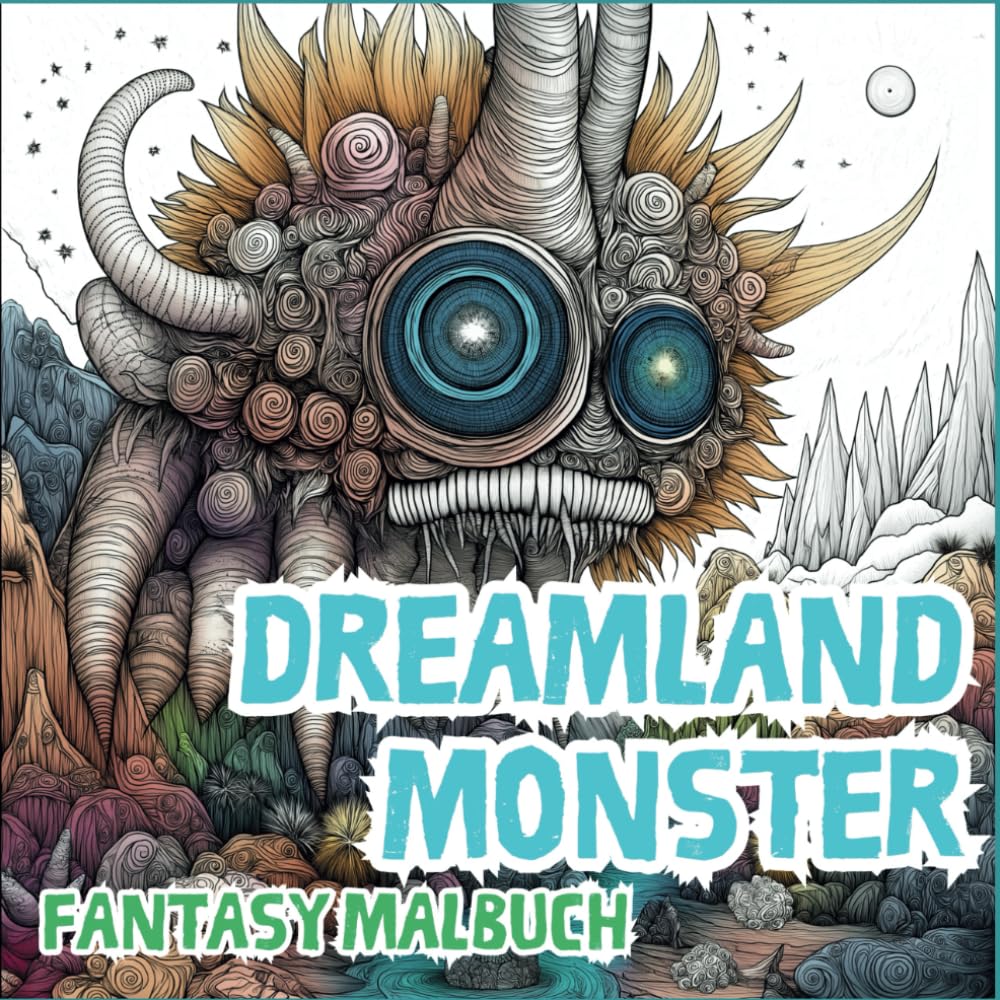 Dreamland Monster - Magisches Malbuch für Jugendliche und Erwachsene: Mystische Fabel-Wesen zum Eintauchen, Träumen und Gruseln! Mit viel Fantasie und Achtsamkeit zu Entspannung und Stressabbau! Action & Adventure