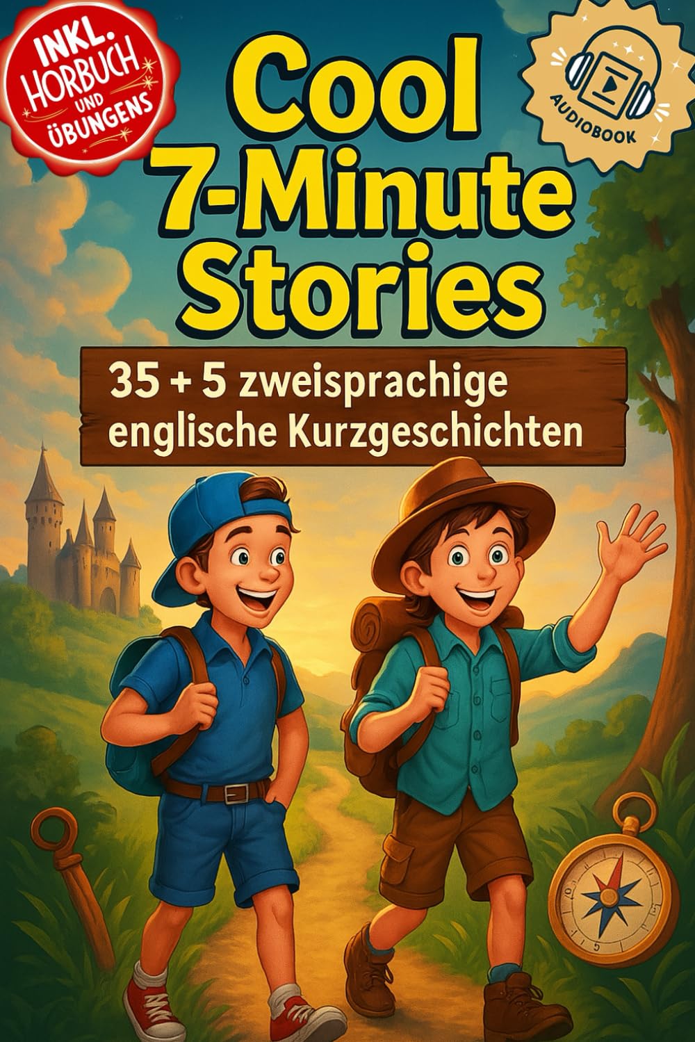 Cool 7-Minute Stories | 35+5 zweisprachige englische Kurzgeschichten für die 5./6. Klasse, um Englisch zu lernen und Ihrem Kind einen Vorsprung im Leben zu geben! Mit Hörbuch, Vokabeln und Übungen Foreign Languages ​​& Dictionaries