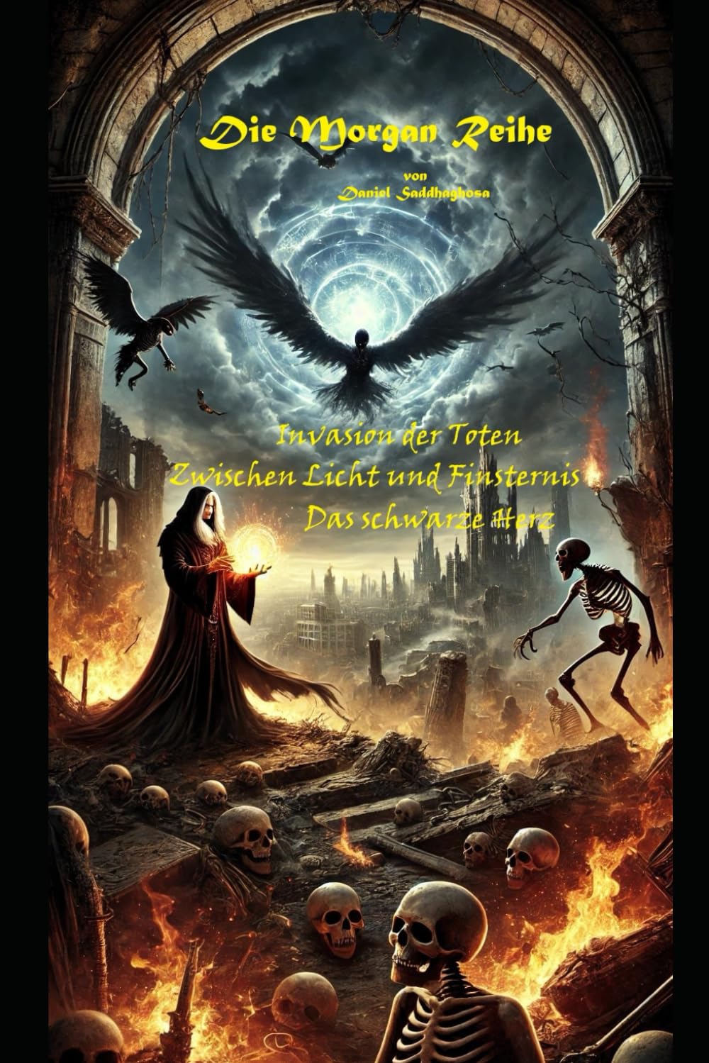 Die Morgan-Reihe Buch 1 - 3 Invasion der Toten; Zwischen Licht und Finsternis; Das schwarze Herz: spannende Fantasy, dunkle Fantasy, düstere Fantasy, Buch mit Magie, Action, Science Fiction Fantasy Action & Adventure