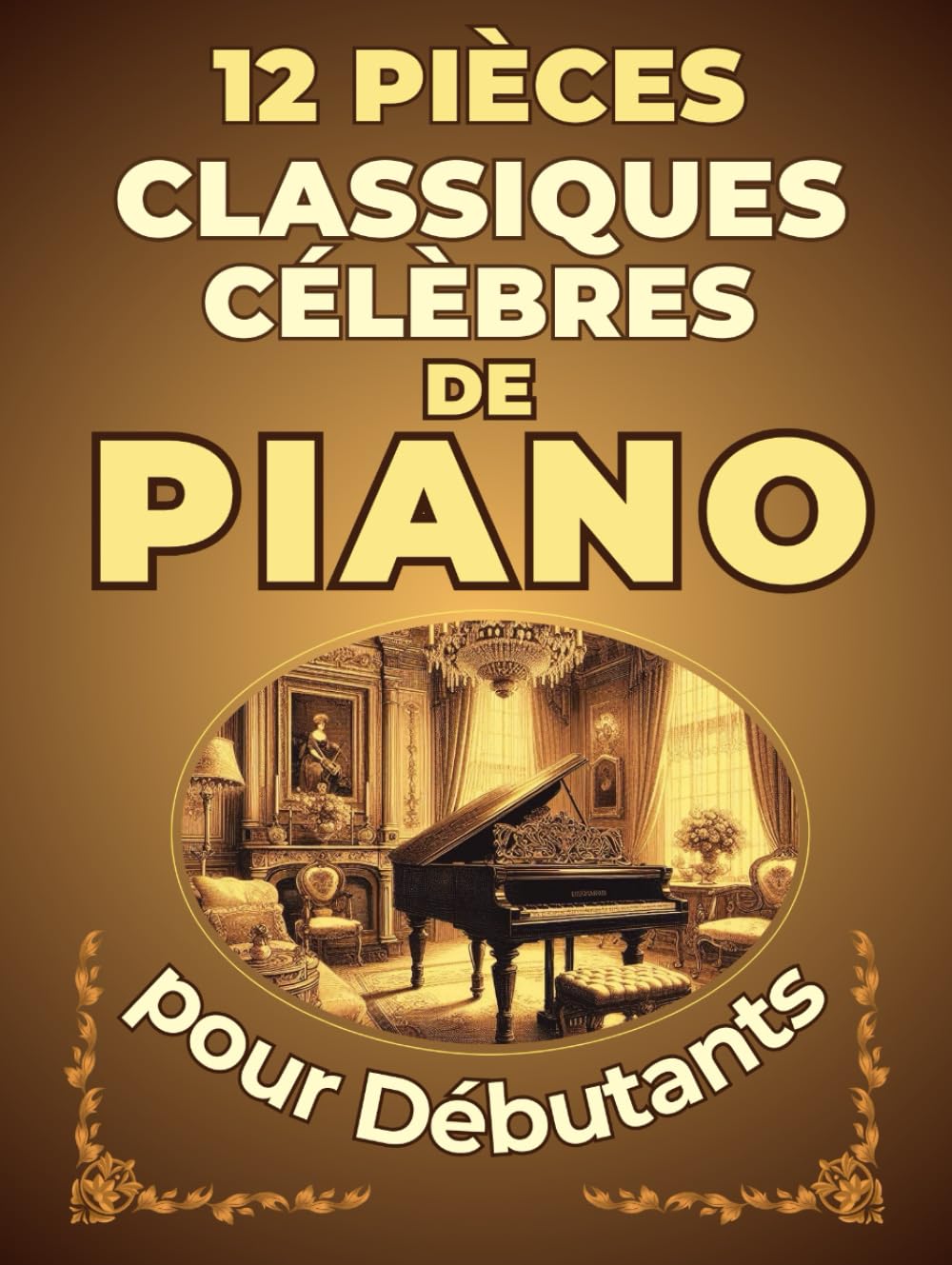 12 Pièces Classiques Célèbres de Piano pour Débutants: Partitions en version simplifiée avec Nom des Notes & Doigtés book