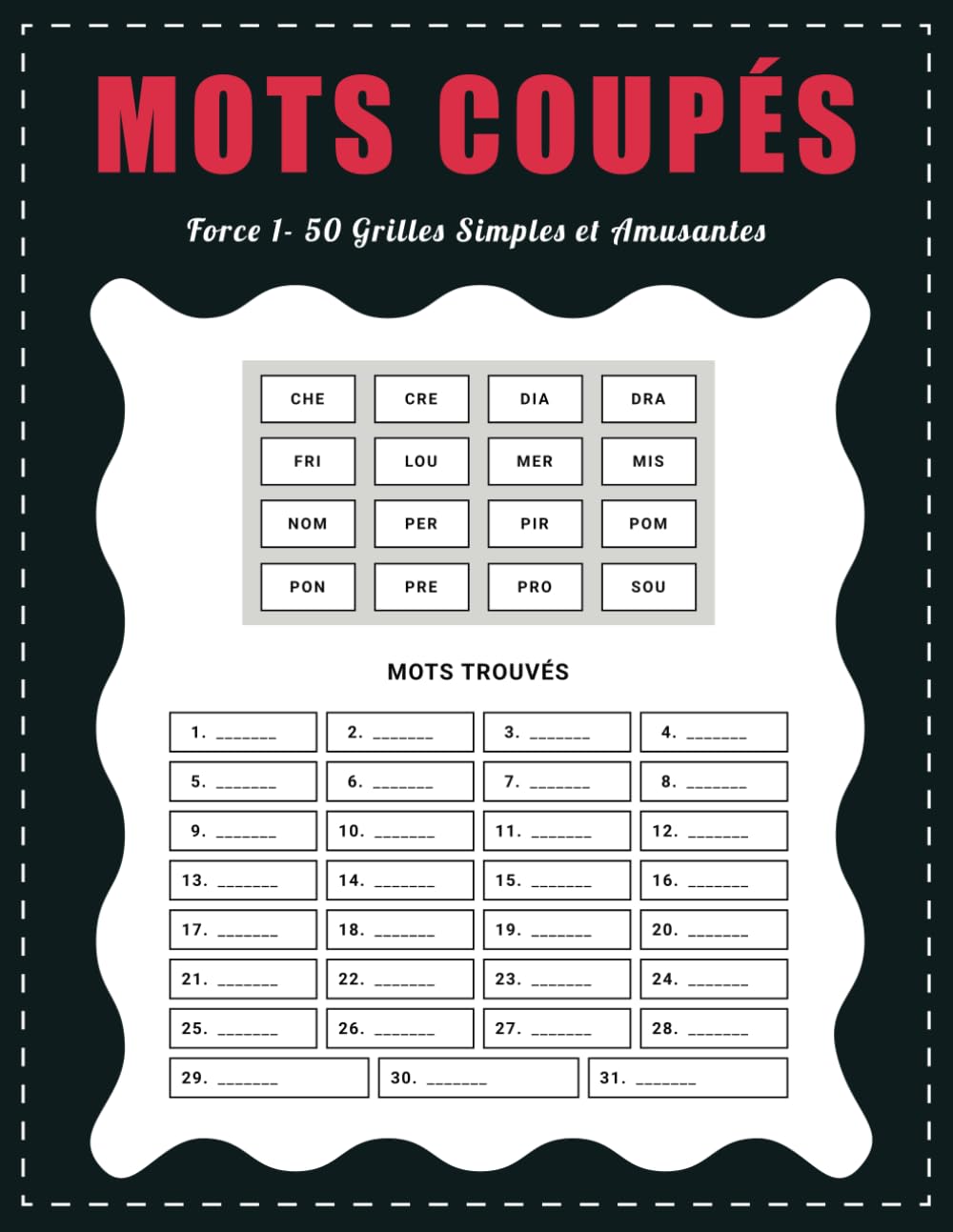 Mots Coupés Force 1 – 50 Grilles Simples et Amusantes: Jeu de Lettres Relaxant pour Tous | Passe-Temps Idéal avec Solutions book