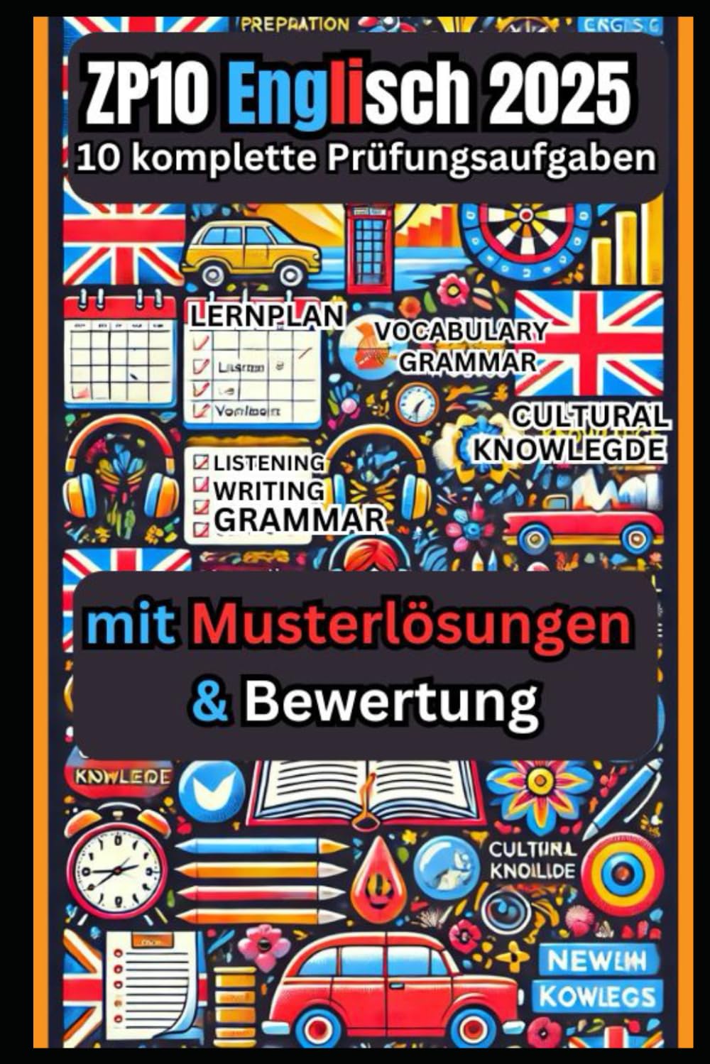 ZP10 Englisch 2025 – 10 komplette Prüfungsaufgaben für den Schreibteil mit Musterlösungen & Bewertung Study Guides