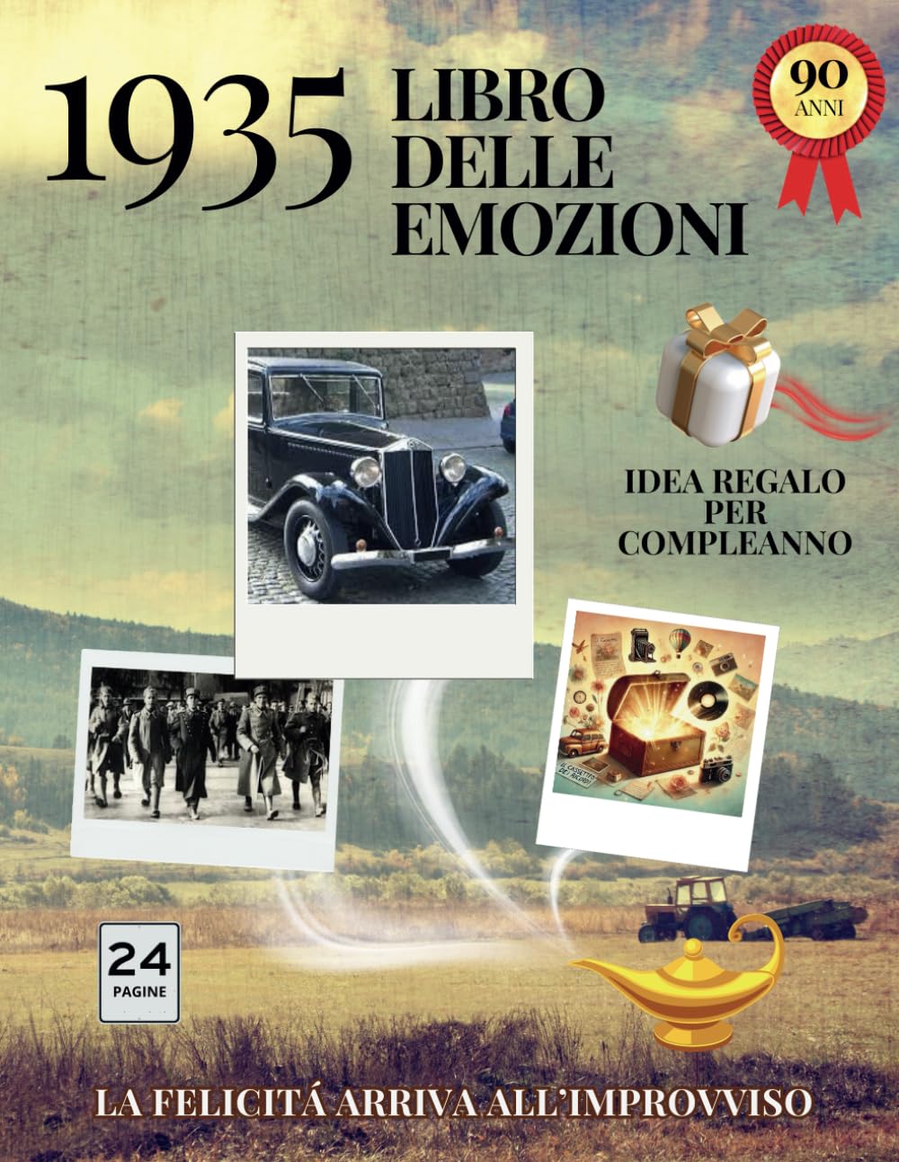 90 anni Libro delle emozioni 1935 Idea regalo compleanno: Un tuffo nei ricordi del passato come originale biglietto di auguri book