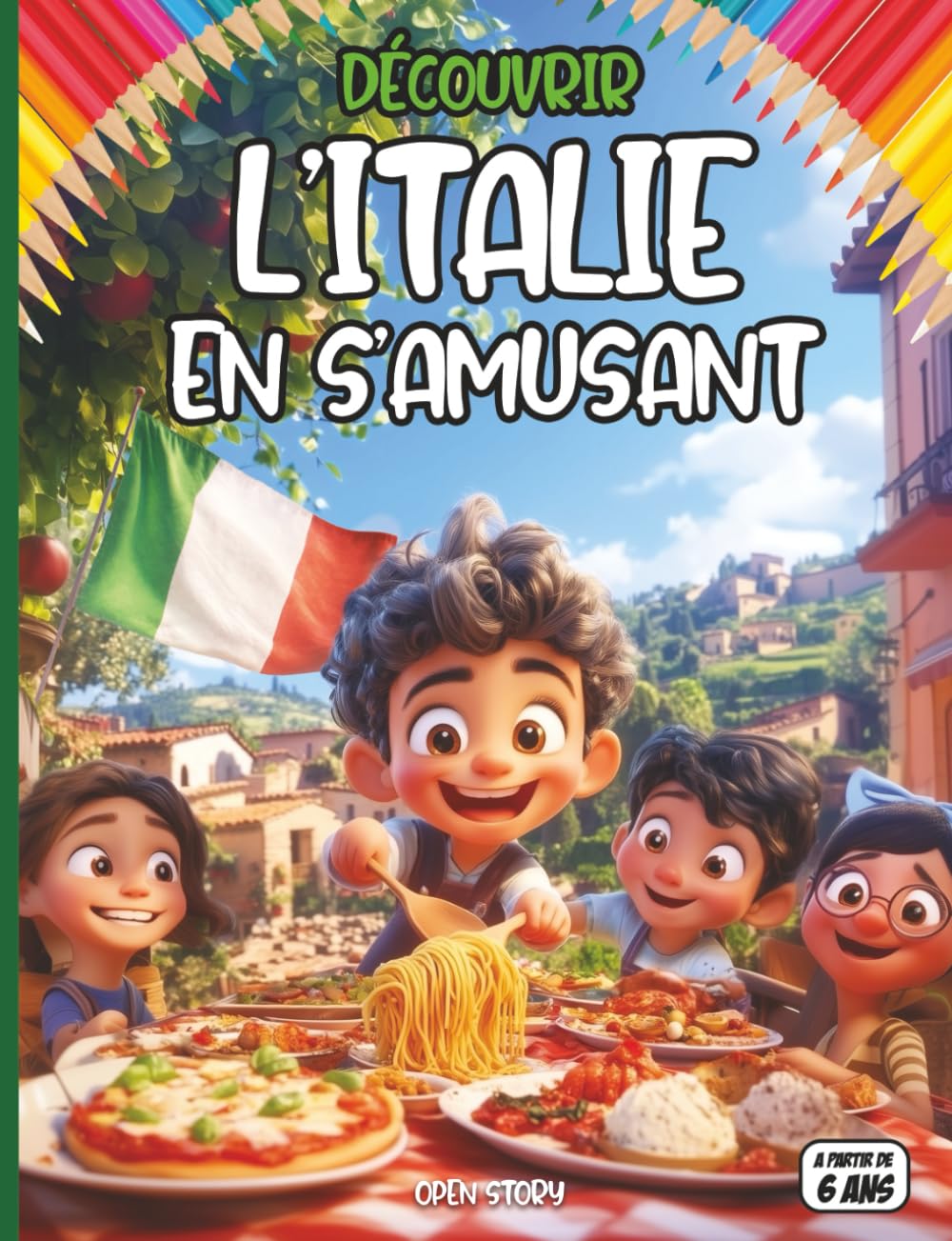 Découvrir l'Italie en s'amusant: livre éducatif pour enfants avec jeux ,illustrations, coloriages, quiz et activités ludiques sur la culture, ... célèbres et la gastronomie italienne. book