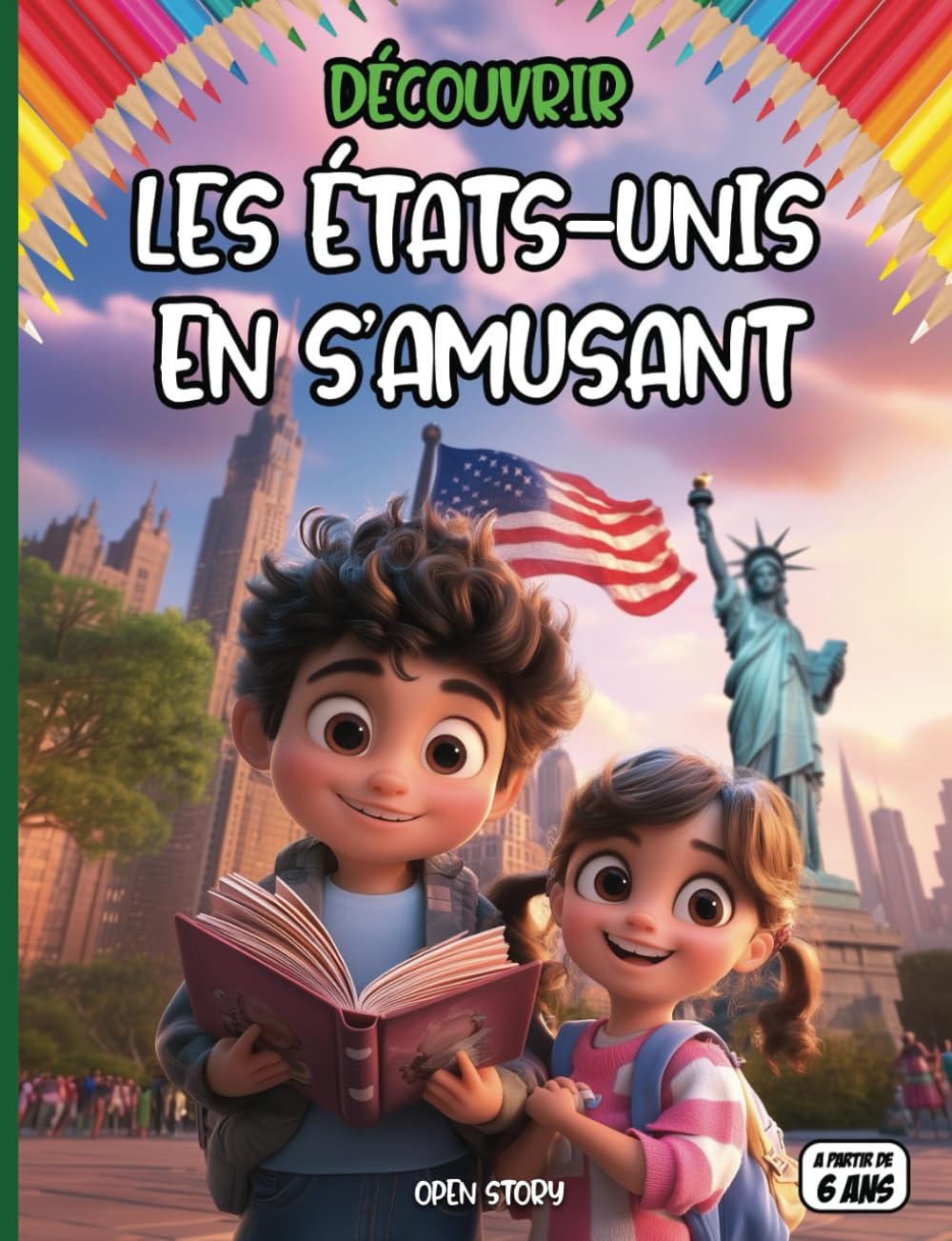 Découvrir Les États-Unis en s’amusant: Découverte ludique des États-Unis : livre illustré interactif avec coloriages, jeux, quiz et activités sur ... traditions et la gastronomie américaines usa book