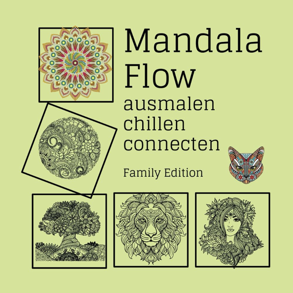 Mandala Flow ausmalen chillen connecten Familiy Edition Art & Literature