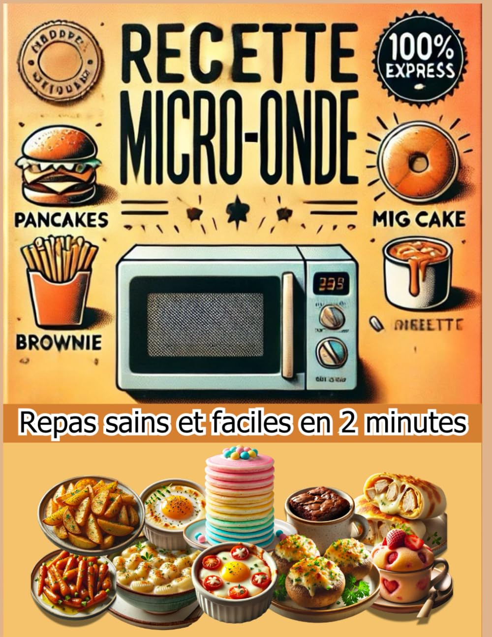 Recette Micro-onde. Repas sain et facile en 2 minutes: 100% Express book