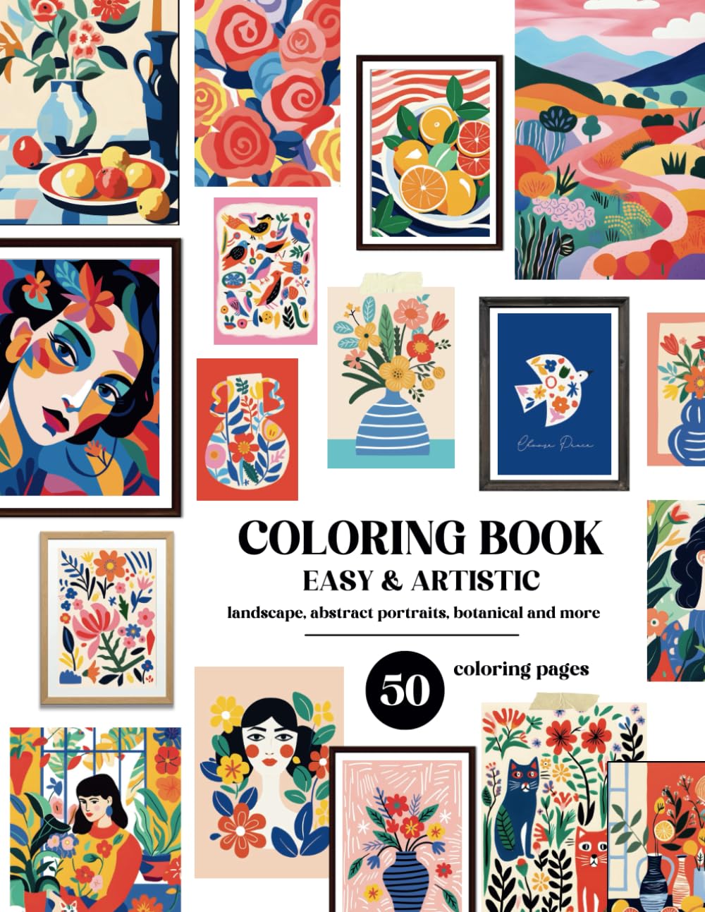 Coloring Book for Adults, Easy and Artistic: Art Therapy, Stress Relief, Anxiety Reducer, Bold and Easy, Mindfullness (Easy & Artistic Coloring Books, Band 10) Film, Art & Culture