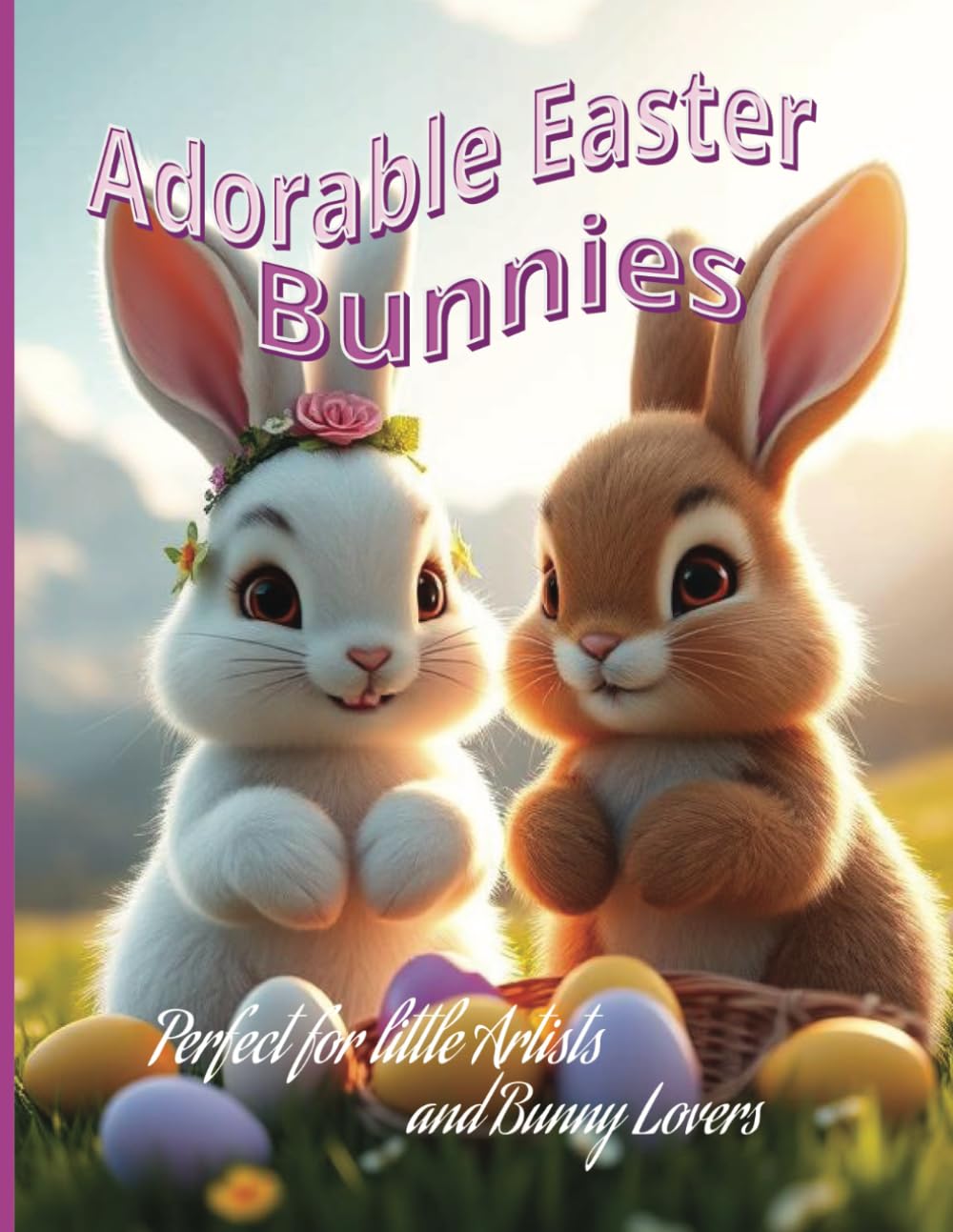 Adorable Easter bunnies: Easter Coloring Book for Kids - 52 Unique and Super Cute Designs ; A Perfect Easter Gift for Kids Who Love Bunnies ! (Easter Bunny Adventures) Non-fiction