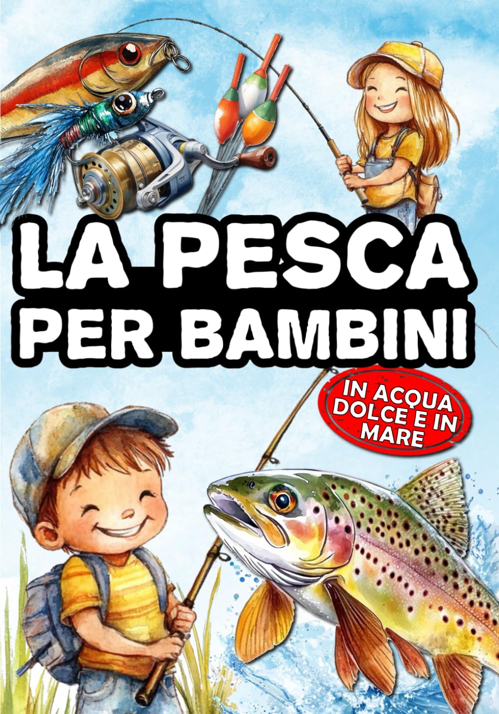 La pesca per bambini: Il libro dei giovani pescatori, per scoprire la pesca a spinning, con galleggiante, a fondo e a mosca - In acqua dolce e in mare. book