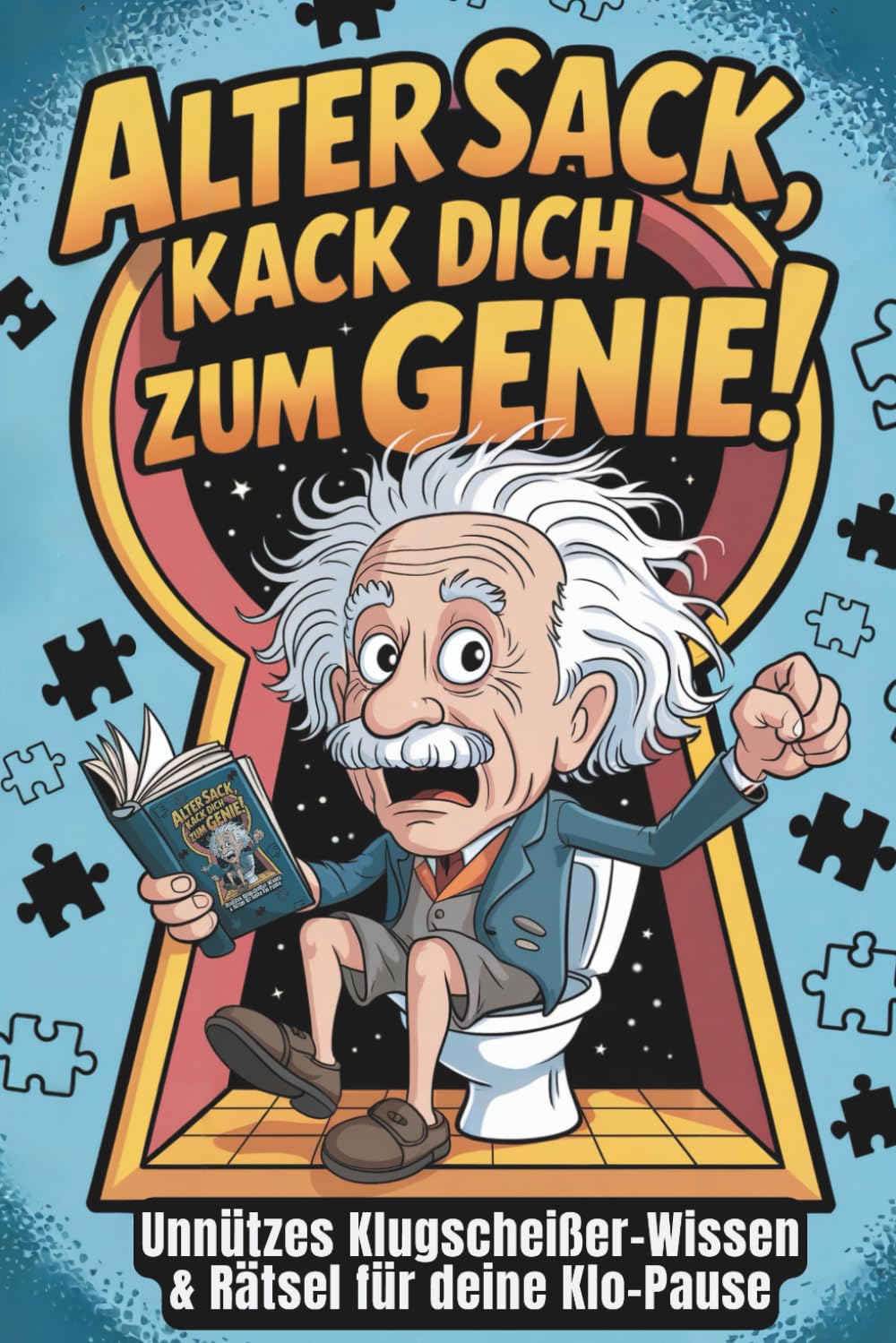 Alter Sack, kack dich zum Genie! – Unnützes Klugscheißer-Wissen & Rätsel für deine Klo-Pause | Lustiges Geschenk für Männer book