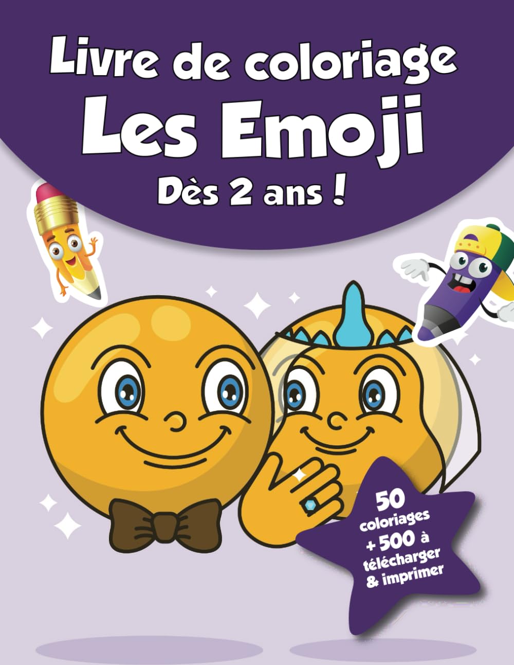 Livre de coloriage pour enfants - Les Emoji (dès 2 ans): 50 coloriages + 500 à télécharger & imprimer ! book