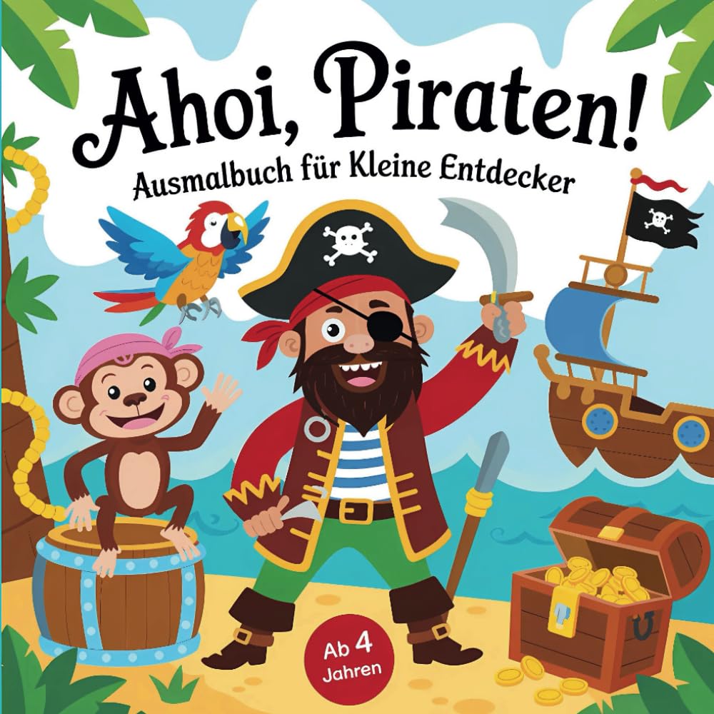Ahoi, Piraten! Ausmalbuch für kleine Entdecker ab 4 Jahren mit 50 spannenden Ausmalbildern Arts & Music