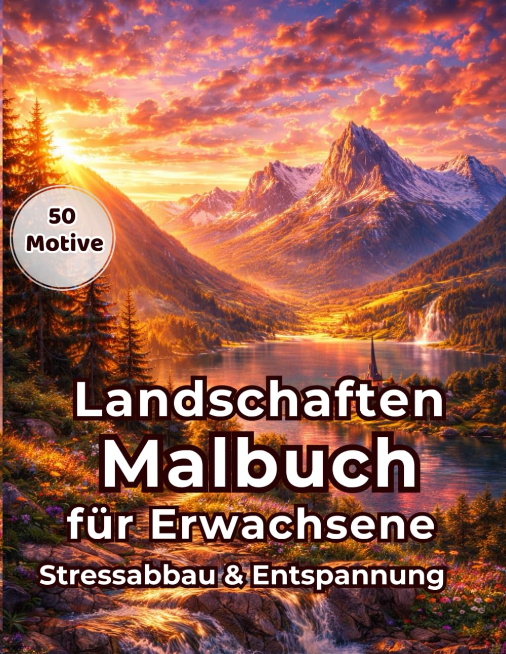 Malbuch für Erwachsene - Achtsamkeit und Entspannung: Wunderschöne Landschaften zum Ausmalen: Für Achtsamkeit, innere Ruhe und Stressabbau – 50 Motive im Großformat - Perfekt als Geschenk Film, Art & Culture