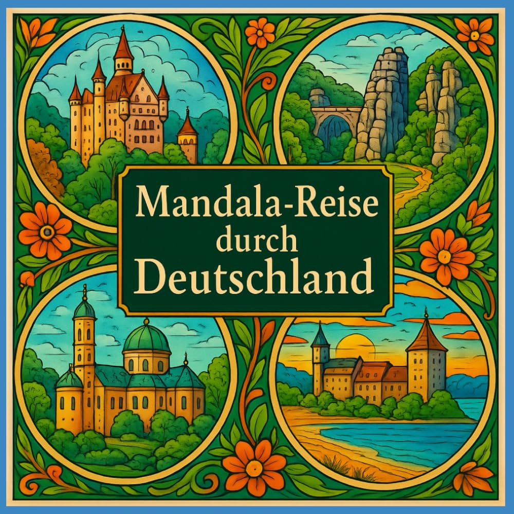 Mandala - Reise durch Deutschland: 60 Mandalas zum Ausmalen – mit Wahrzeichen, Naturwundern & geheimen Lieblingsorten Deutschlands (City Mandala Collection) Arts & Music