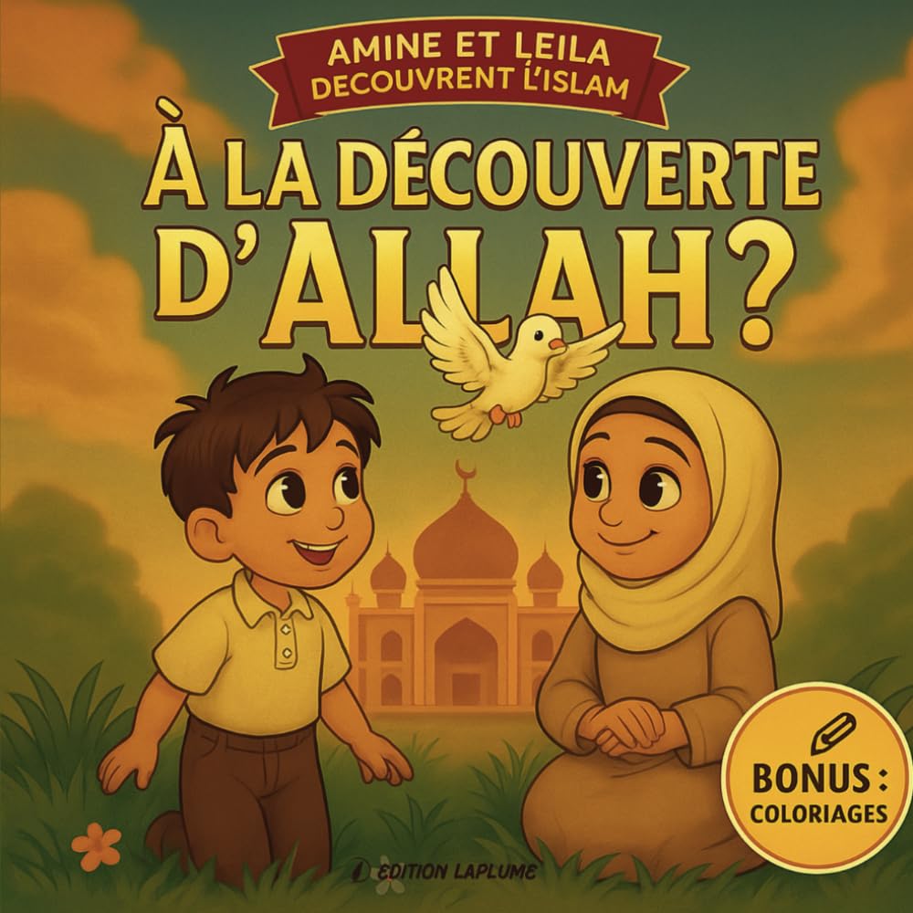 À la découverte d'Allah: Un livre illustré pour expliquer Dieu aux enfants musulmans | Avec coloriages & questions intéractives | Amine et Leila découvrent l’islam book