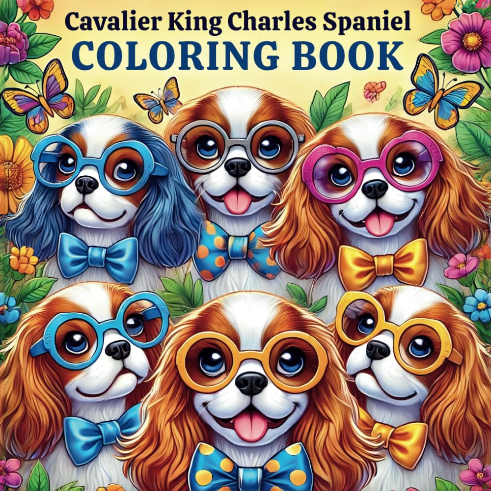 Cavalier King Charles Spaniel Coloring Book: An Educational Activity Book for Kids to Learn about Cavalier King Charles Spaniels Through Interactive Coloring and Engaging Facts Pets