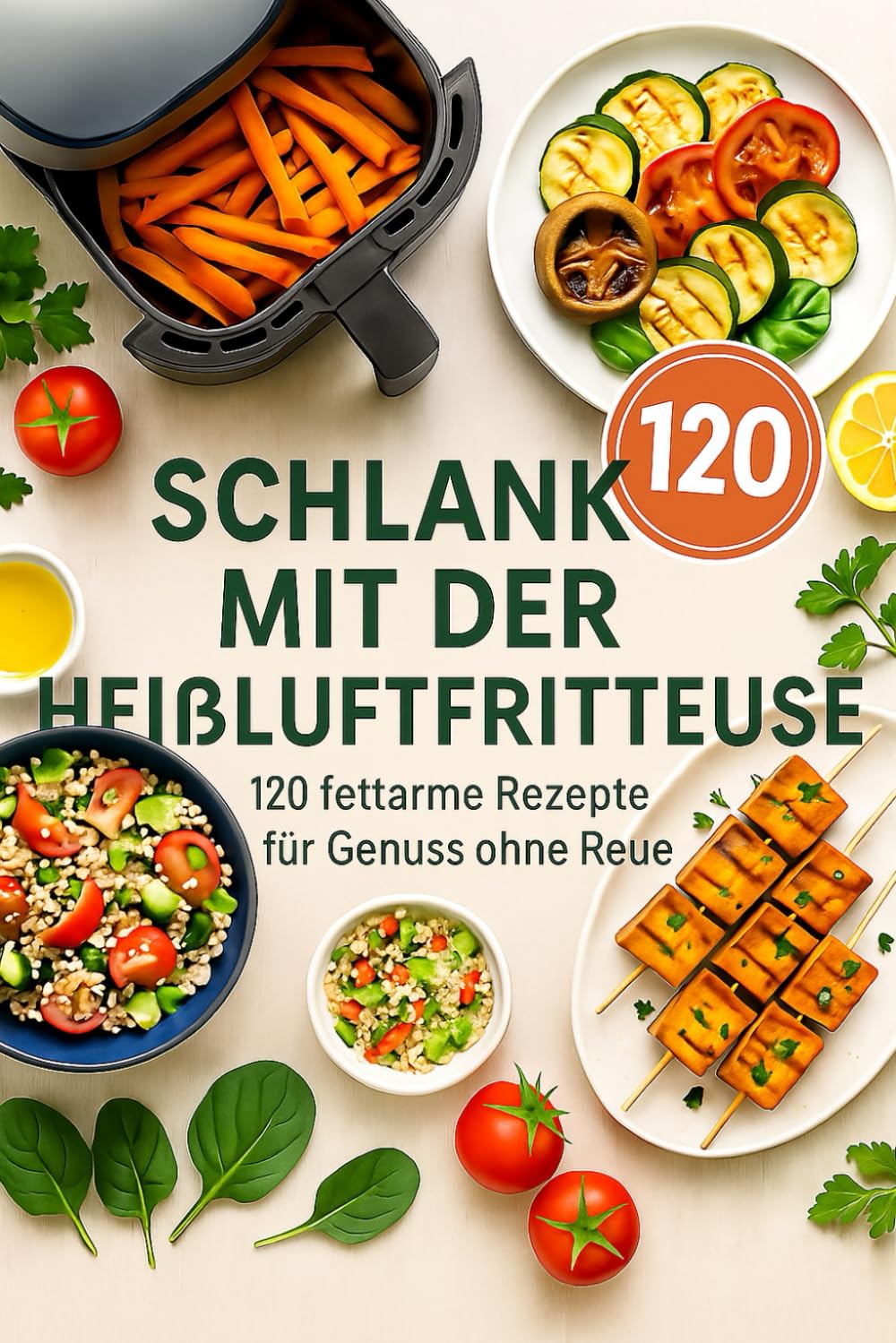Schlank mit der Heißluftfritteuse: 120 fettarme Rezepte für Genuss ohne Reue Health, Nutrition & Fitness