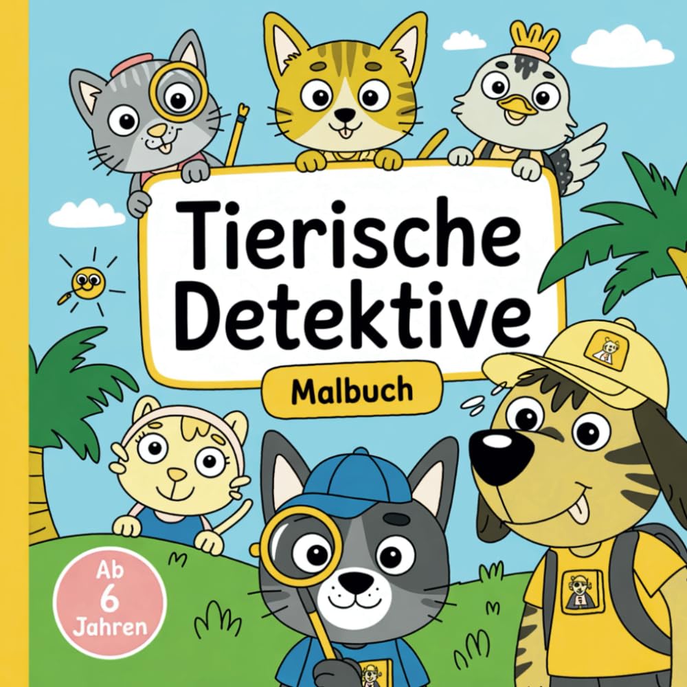 Ausmalbuch Tierische Detektive für Kinder ab 6 Jahren Non-fiction