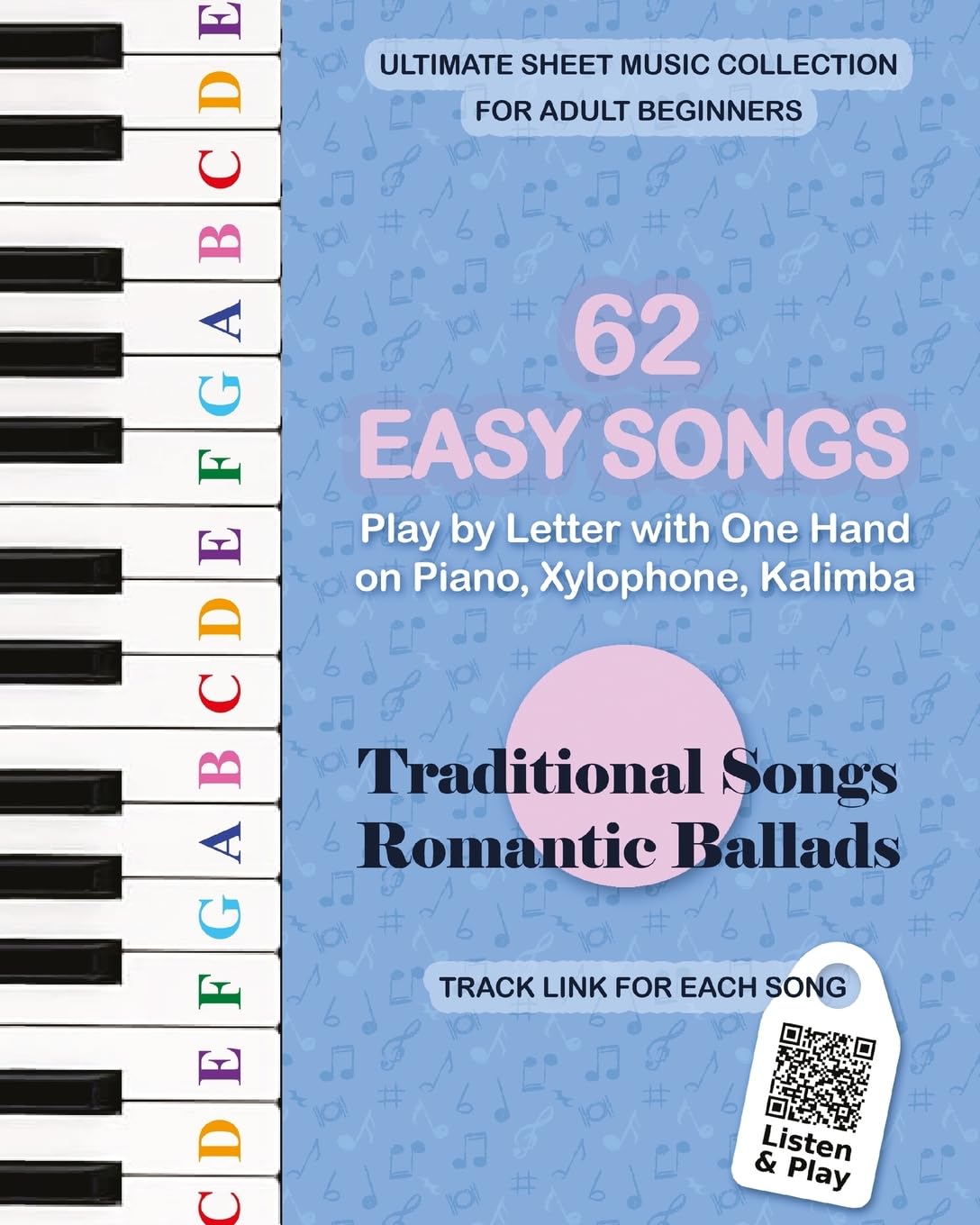 62 Easy Songs - Play by Letter with One Hand on Piano, Xylophone, Kalimba Film, Art & Culture