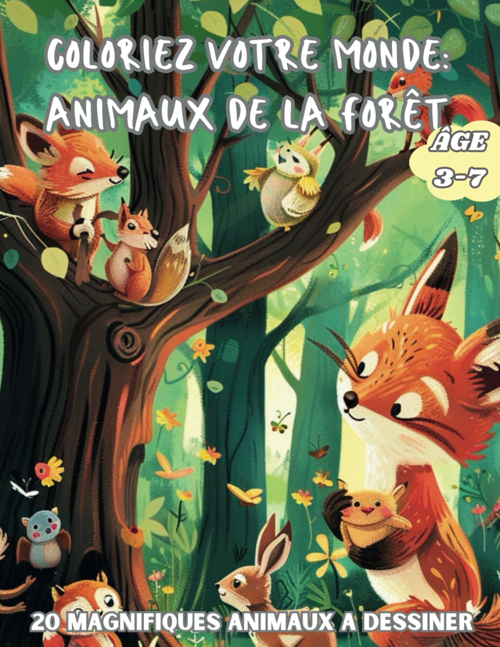 COLORIEZ VOTRE MONDE: ANIMAUX DE LA FORÊT: livre de coloriage pour enfants de 3 à 7 ans animaux de la forêt book
