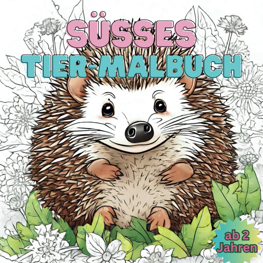 Süßes Tiermalbuch XXL: großes Tier-Malbuch mit 54 süßen Motiven zum Ausmalen und Kritzeln - ab 2 Jahren book