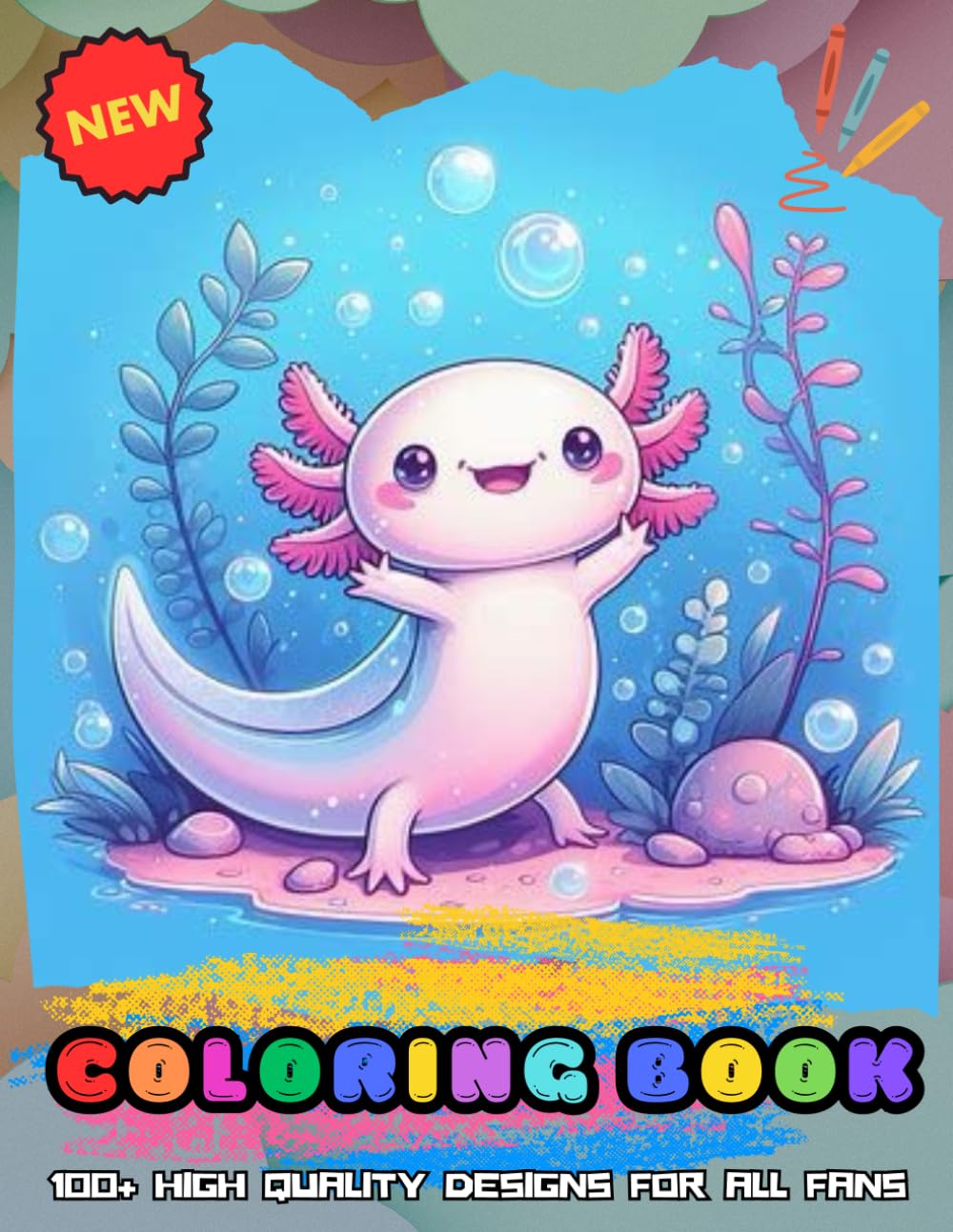 Coloring Book: Cool, Simple, and Funny Drawings of Exotic Mexican Walking Fish. Perfect for Animal and Nature Lovers, Biology Enthusiasts, or Stress Relief Hobbies & Crafts