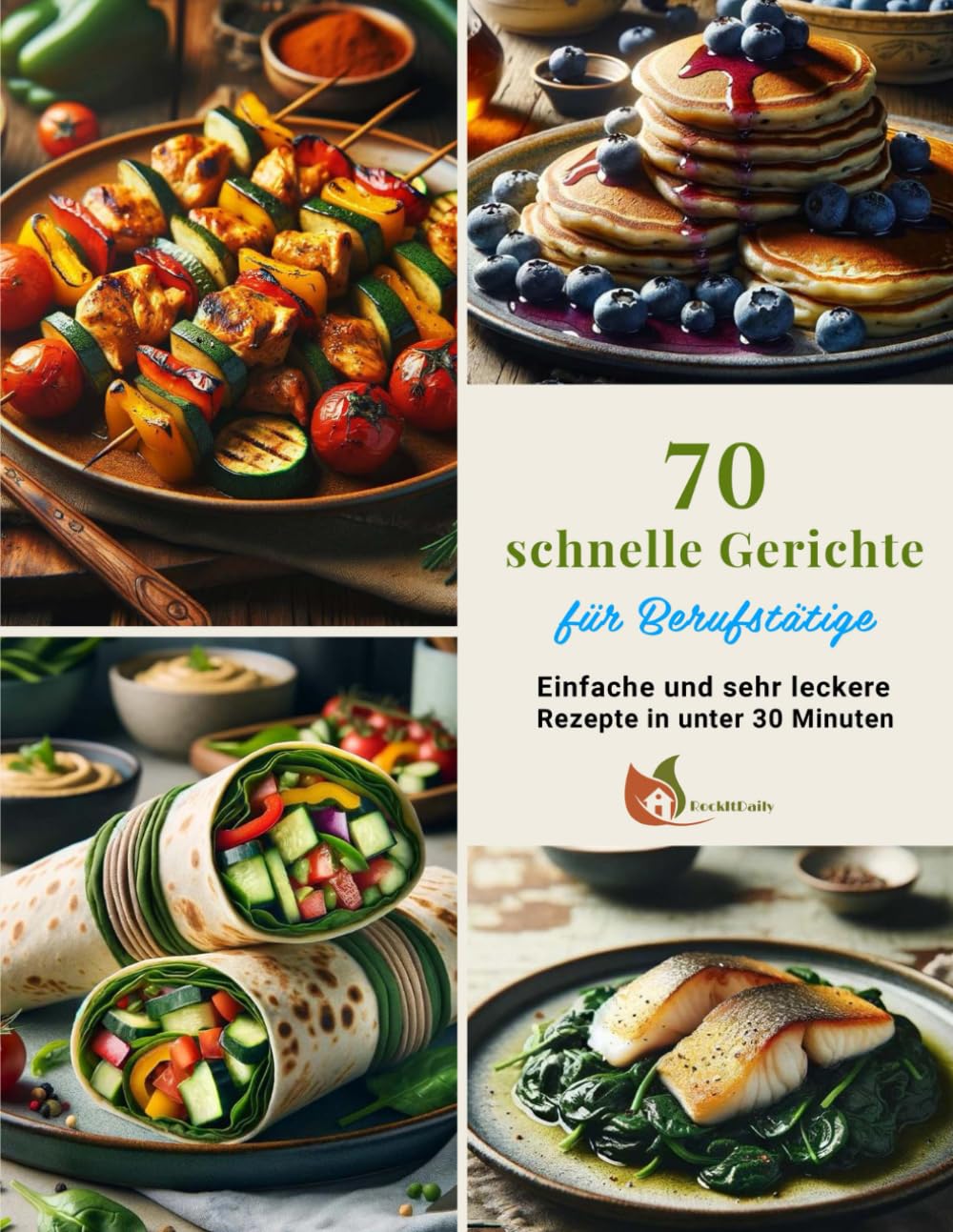 70 schnelle Gerichte für Berufstätige: Einfache und sehr leckere Rezepte in unter 30 Minuten Health, Nutrition & Fitness