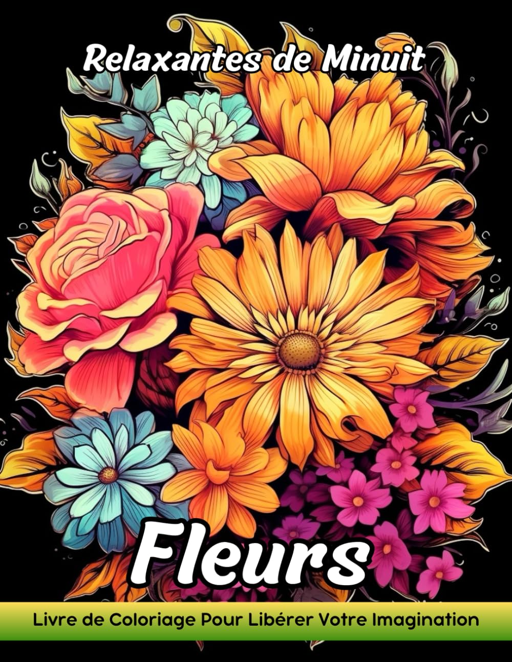 Fleurs Relaxantes de Minuit: Livre De Coloriage Pour Adultes Avec Des Fleurs Relaxantes De Minuit Pour Soulager Le Stress Et Se Détendre Historical Fiction