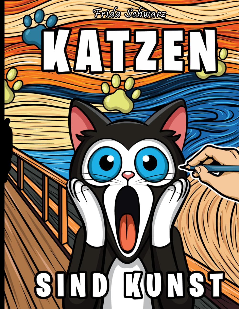 Katzen sind Kunst: Handgezeichnetes Katzen Malbuch mit süßen Kätzchen und Inspirationen von bekannten Bildern, Fotos und Skulpturen für innere Ruhe und Stressbewältigung Arts & Music