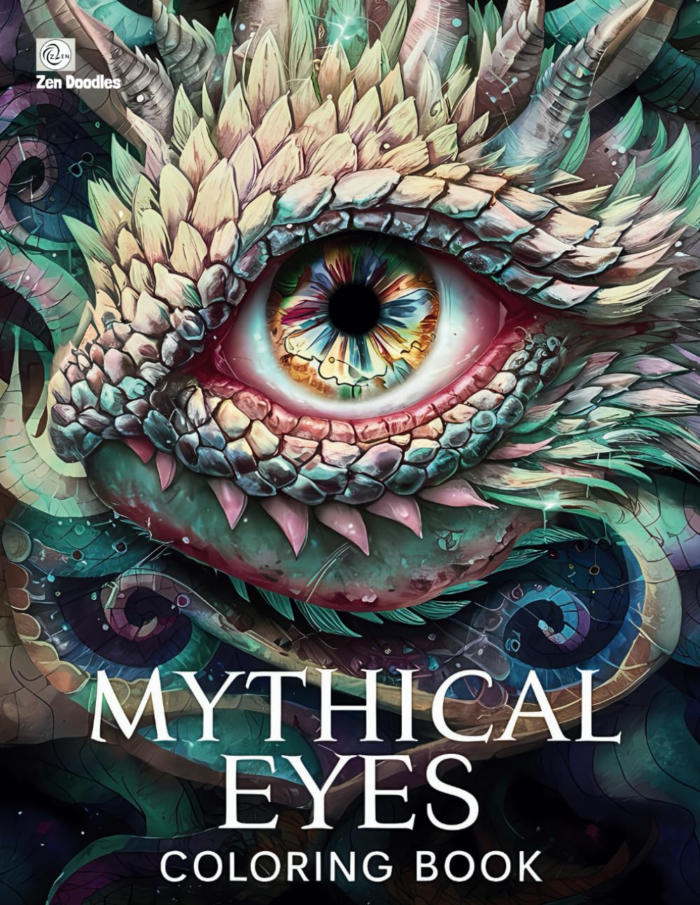 Mythical Eyes Fantasy Coloring Book: 50 Amazing Grayscale Images of Eyes from Mythological Beasts and Beauties book