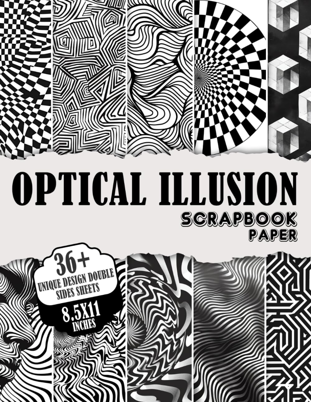 Optical Illusion: 36+ Captivating Designs Double-Sided Sheets | Dive Into Visual Mysteries & Creative Exploration | A Journey for the Mind and Eyes Film, Art & Culture