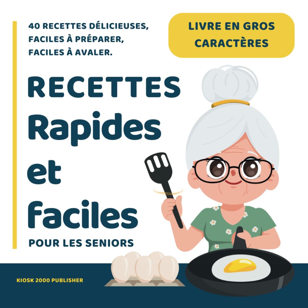 Recettes Rapides et Faciles pour les Seniors: Livre en Gros Caractères pour les Seniors avec 40 recettes délicieuses et nutritives, Faciles à Préparer, Faciles à Avaler. book