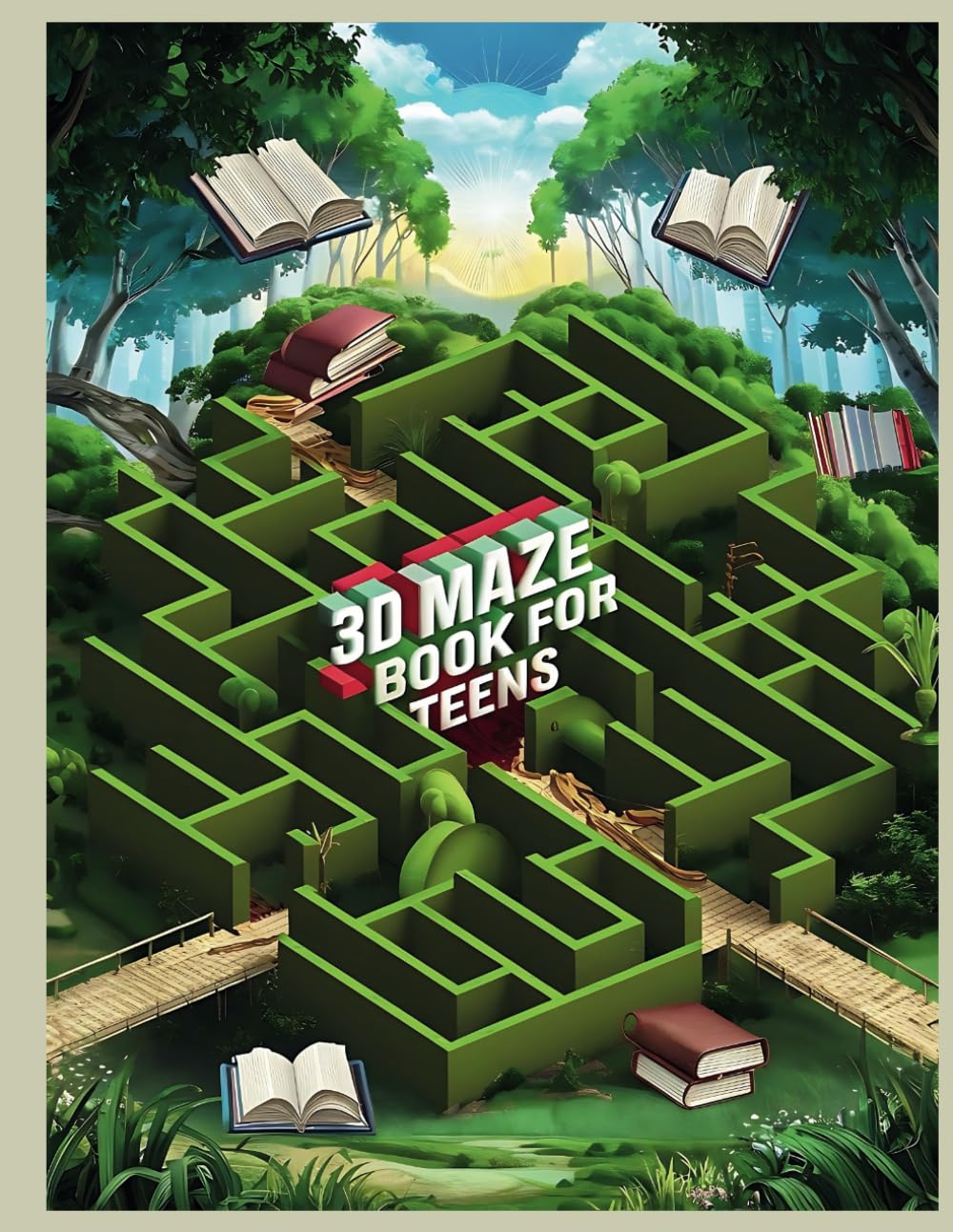 3D maze book for teens: Get Lost in Adventure,102 Pages of Exciting 3D Mazes to Challenge Your Mind book