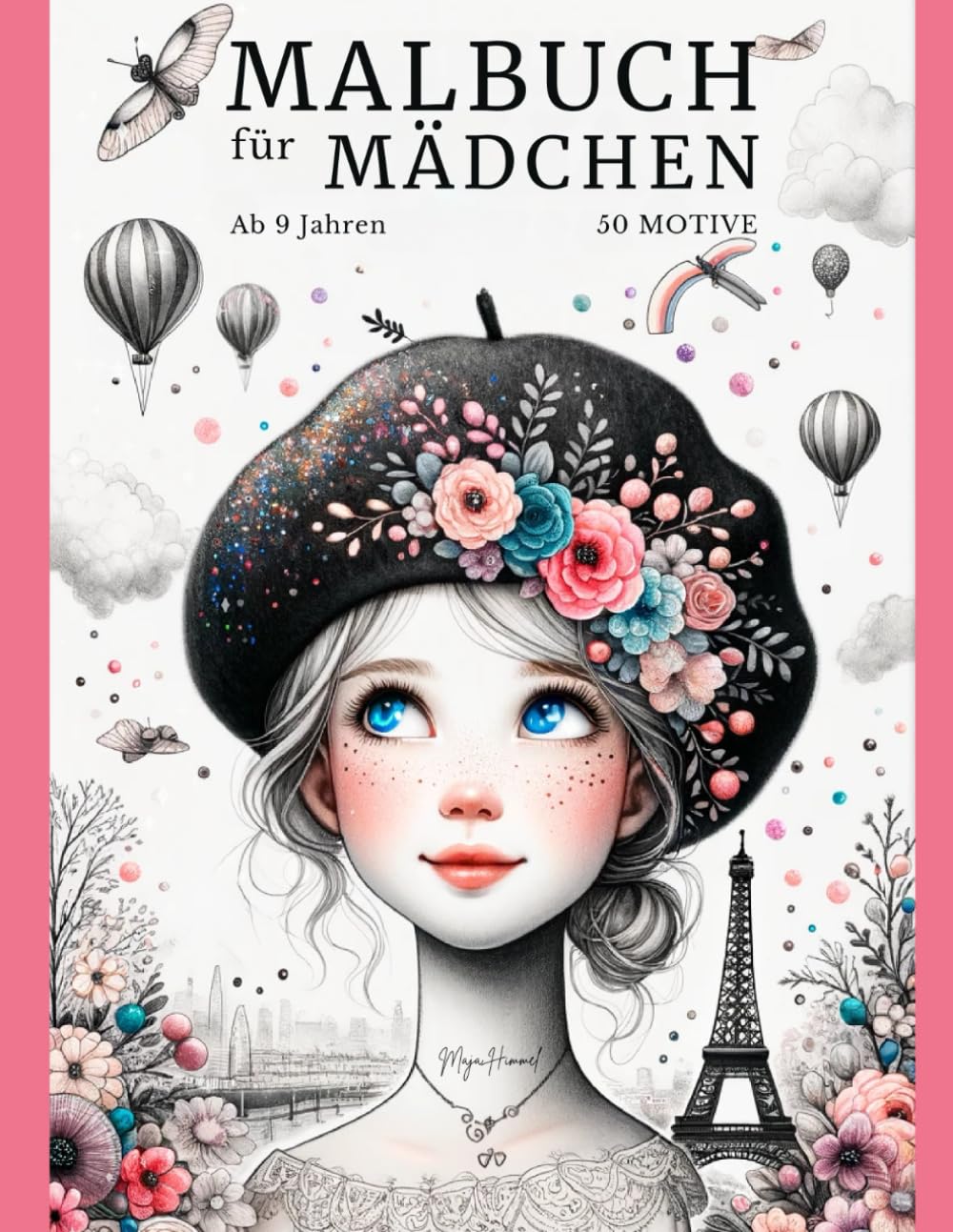 Malbuch für Mädchen (ab 9 Jahre) - Das schöne Geschenk für Kinder und Teenager: 50 Motive (Tiere, Pferde, Portraits, verspielte Muster) zur Zen-inspirierten Beschäftigung Film, Art & Culture