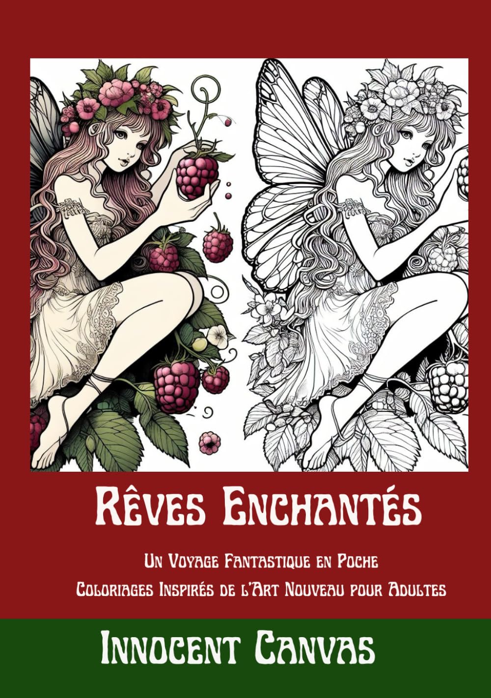 Rêves Enchantés: Un Voyage Fantastique en Poche - Coloriages Inspirés de l'Art Nouveau pour Adultes book