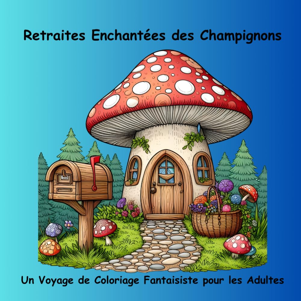 Retraites Enchantées des Champignons : Un Voyage de Coloriage Fantaisiste Hobbies & Crafts