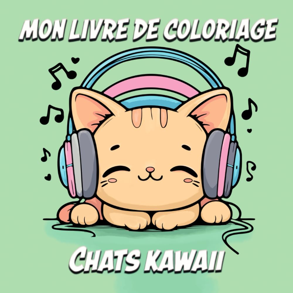 Mon Livre de Coloriage. Chats Kawaii: Pour enfants et adultes, 47 dessins book