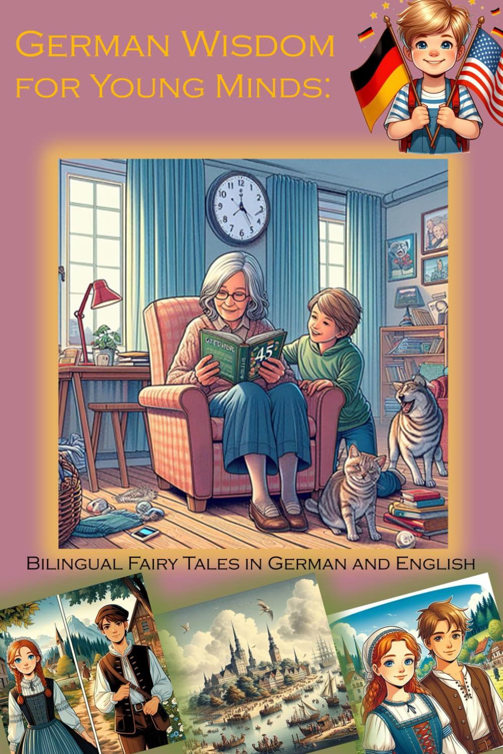 German Wisdom for Young Minds: Bilingual Fairy Tales in German and English: German language books for kids ((Children learn German-Kinder lernen Englische)) Essays & Short Stories