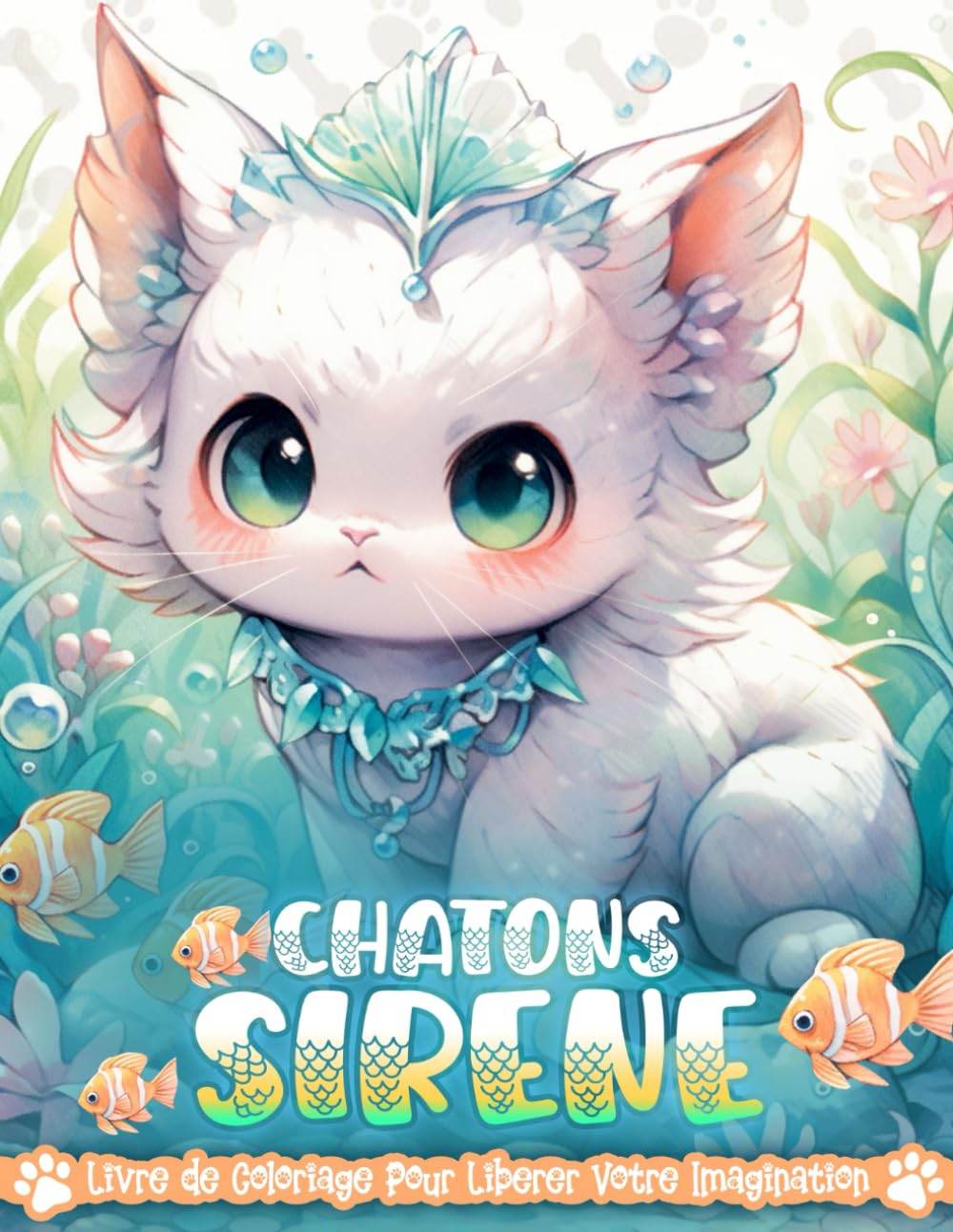 Chatons Sirène Livre de Coloriage: Page De Coloriage Des Chatons Sirènes, Sérénité En Compagnie Magique book