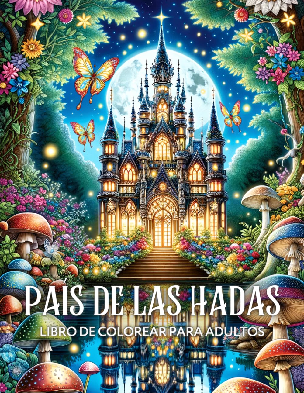 País de las Hadas Libro de Colorear para Adultos: Diseños Únicos de Hadas Encantadoras, Casas Mágicas y Castillos Fantásticos para que Ancianos y Adolescentes los Pinten book