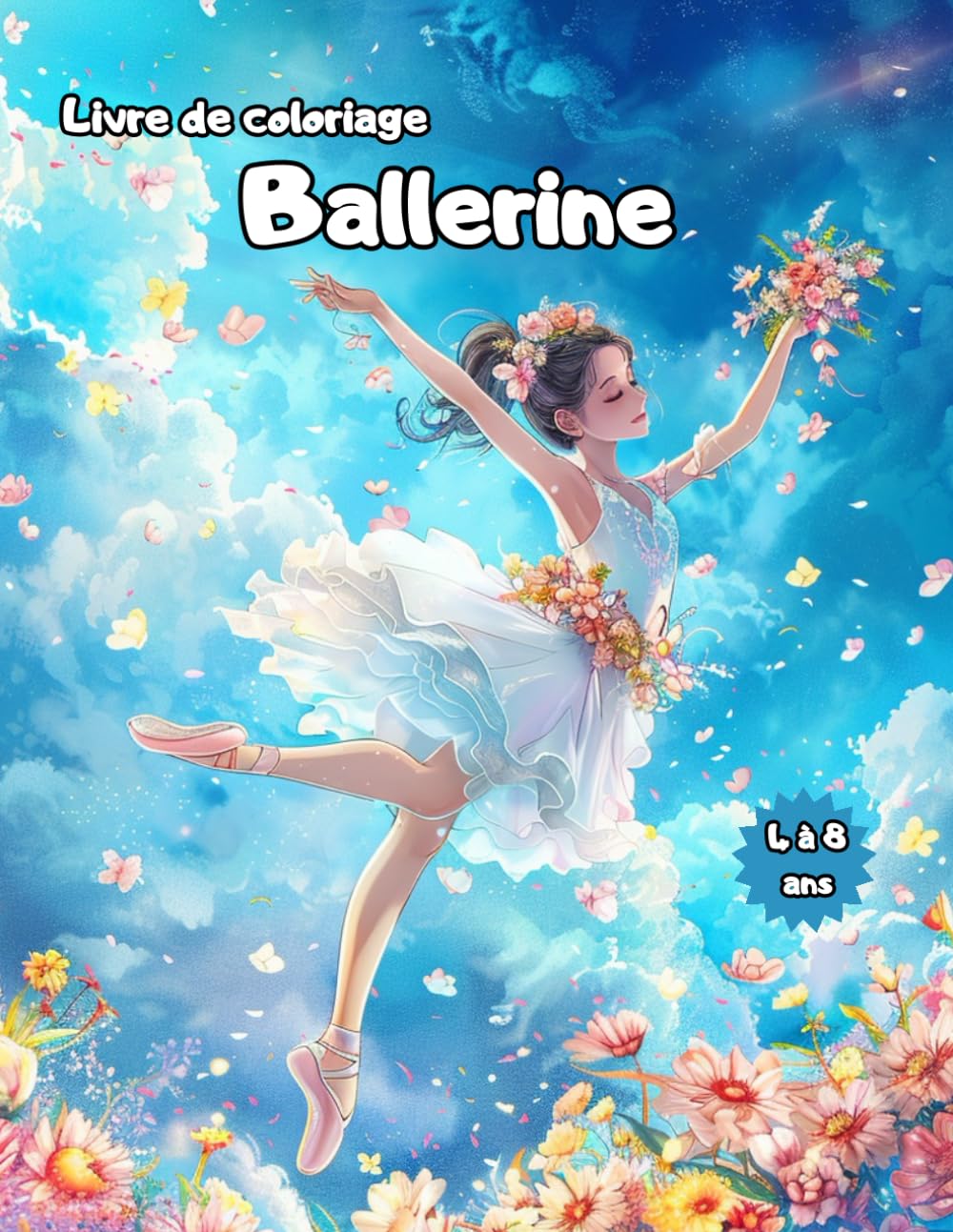 Livre de coloriage Ballerine pour filles de 4 à 8 ans: +50 modèles pour les petites danseuses de ballet book