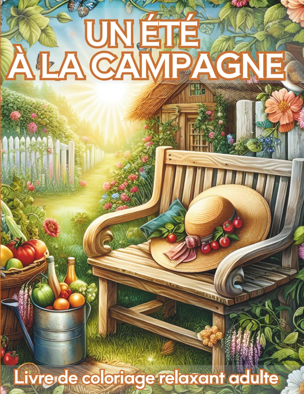 Un été à la campagne: Livre de Coloriage Pour Adultes | 50 Dessins à Colorier de la Saison d'été à la campagne : Scènes de Vie à la Campagne, ... relaxant Anti-Stress, Art-thérapie book
