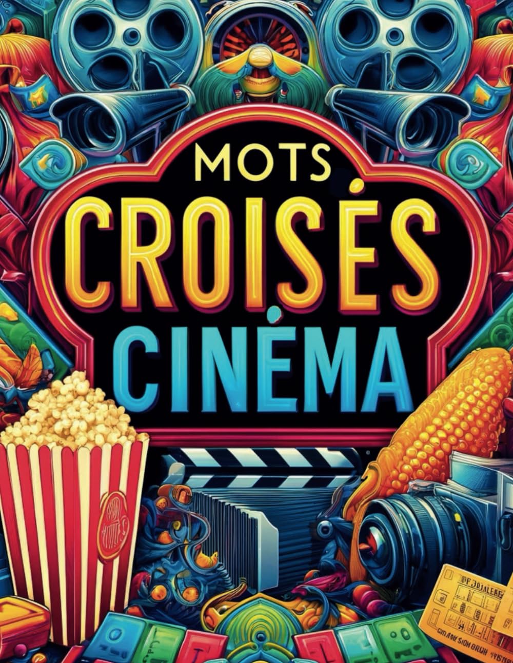 Mots croisés cinéma: Jeu de mots pour les adultes cinéphile avec réponses book