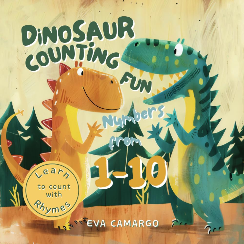 Dinosaur Counting Fun with numbers from 1-10: Learn to count with Rhymes (Counting Books for Kids) Mathematics