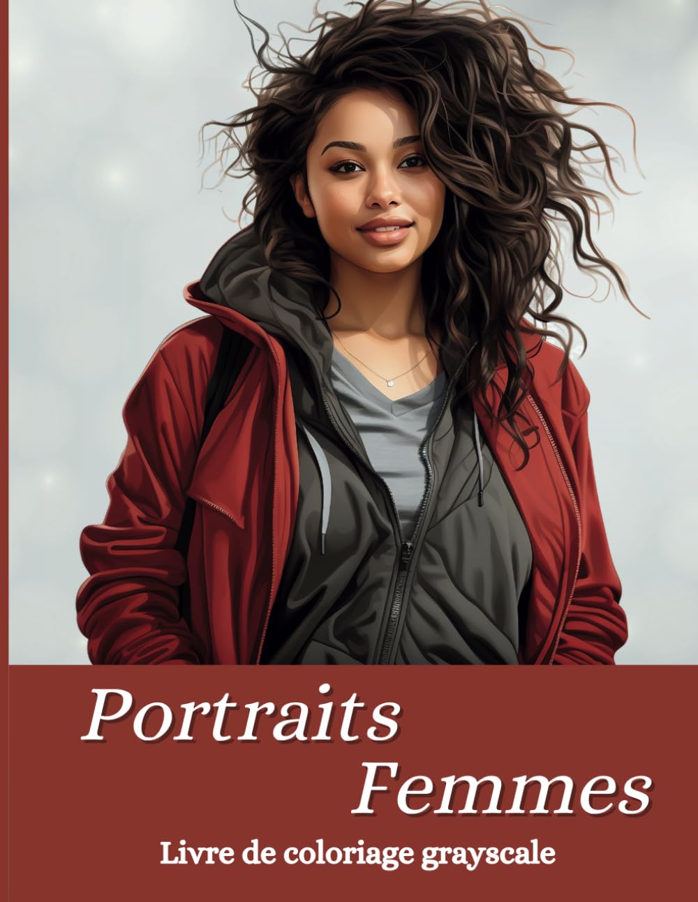 Portraits femmes: Livre de coloriage grayscale, 30 visages de femmes à colorier, cahier de coloriage adulte en nuance de gris book