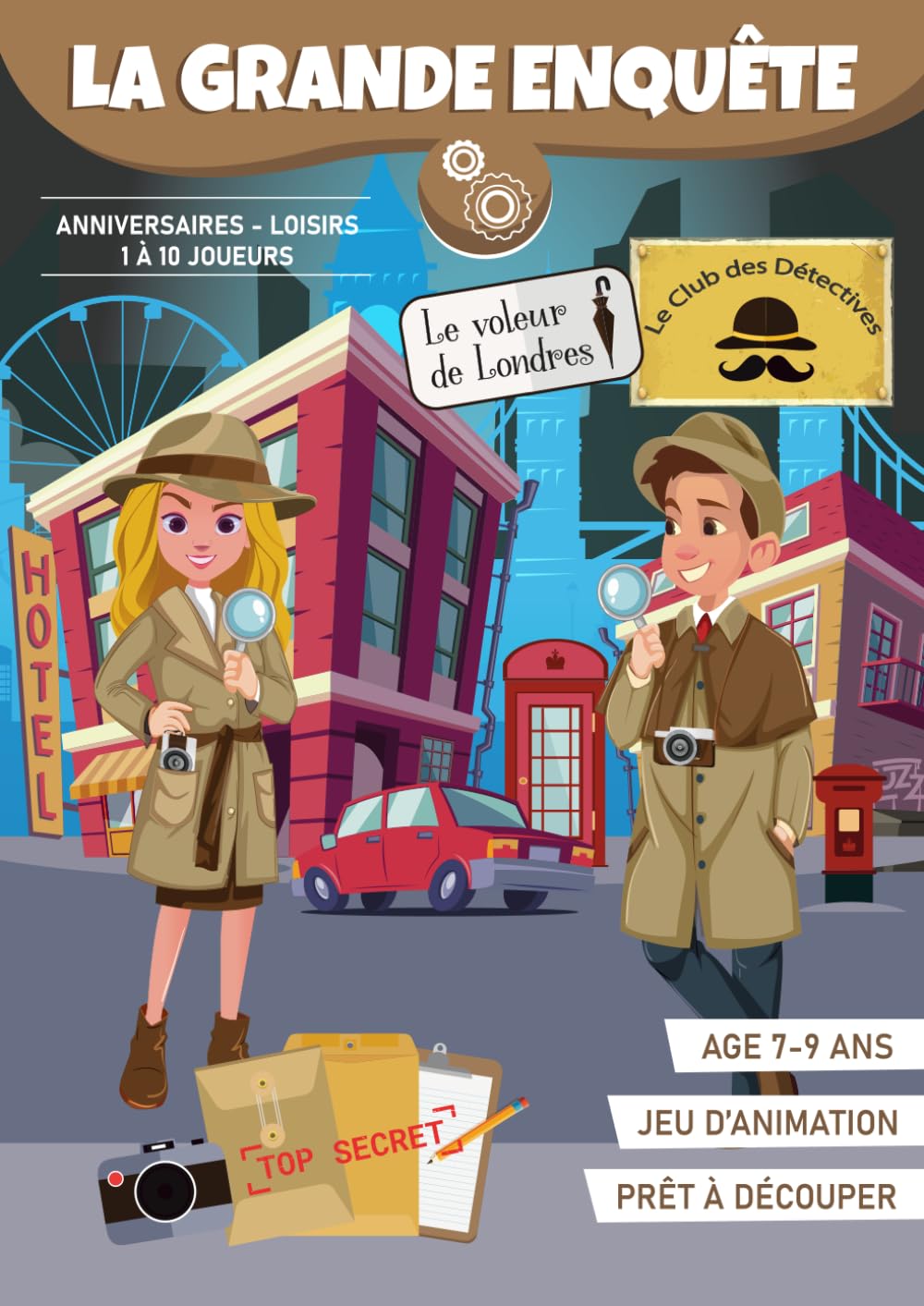 La Grande Enquête : Le Voleur de Londres (7 à 9 ans) | Livre-jeu d'enquête pour vos loisirs ou vos fêtes d'anniversaire: Cahier d'énigme policière prêt à découper ! book