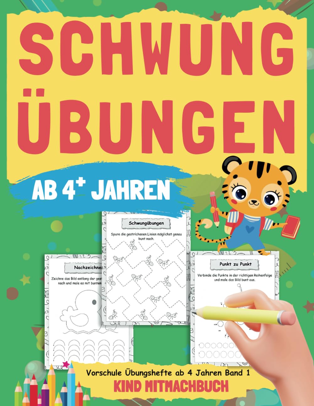 Schwungübungen ab 4 Jahren: Spielerische Schwungübungen zur Förderung der Feinmotorik und Konzentration in Vorschule und Kindergarten. Vorschule Übungshefte ab 4 Jahren Band 1 Education & Training