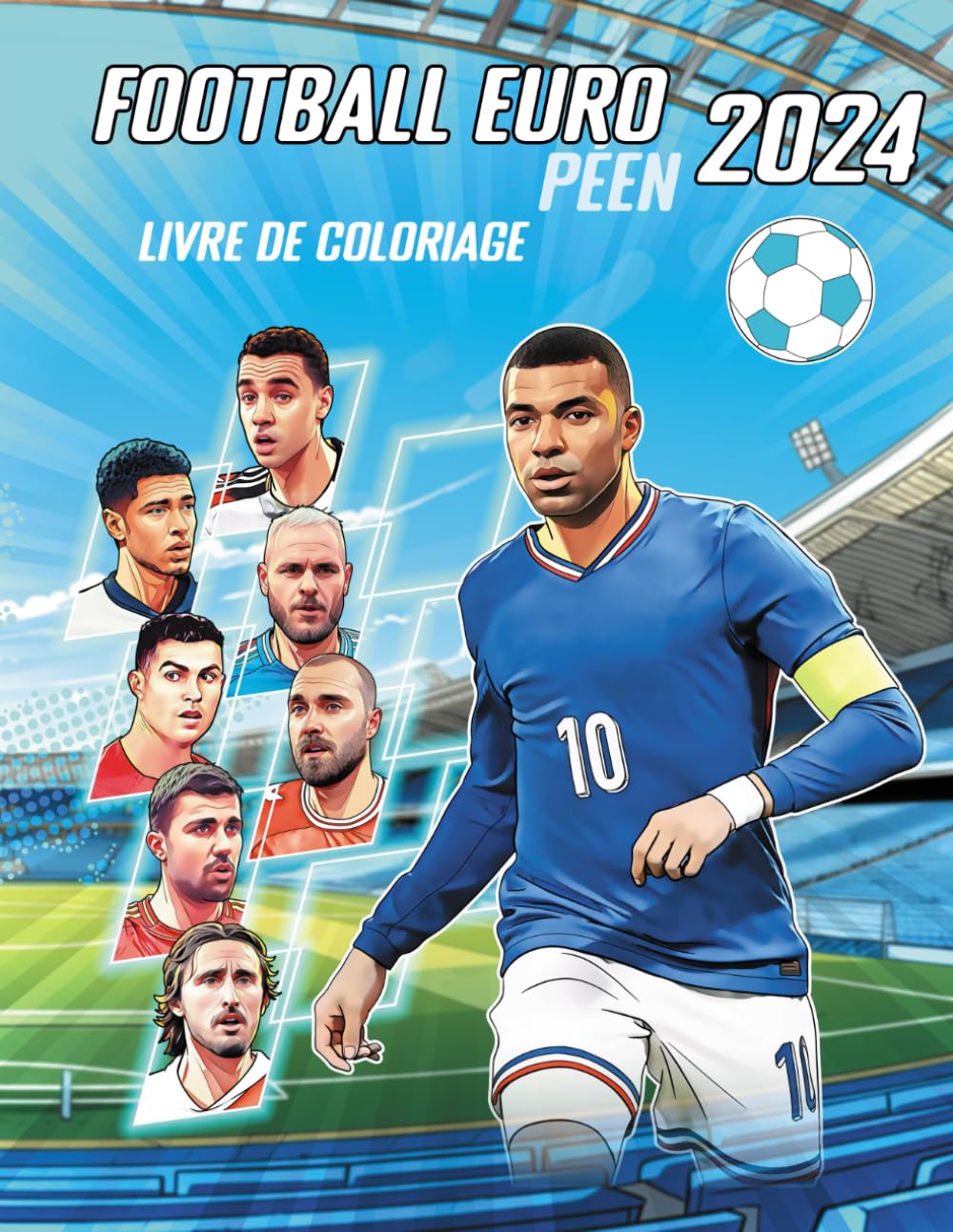 Football Européen 2024: Livre de coloriage foot pour les enfants book